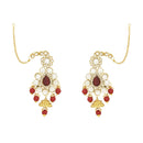 Etnico Wedding Collection Traditional Ethnic Gold Plated Pearl & Kundan Stone Work Bridal Jewellery Set For Women