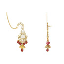 Etnico Wedding Collection Traditional Ethnic Gold Plated Pearl & Kundan Stone Work Bridal Jewellery Set For Women