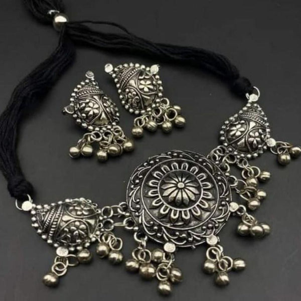 Darshana Jewels Oxidised Plated Necklace Set