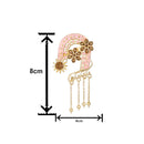 Mahi Light Pink Meenakari Work Enamel Floral Design with Hanging Chain Shervani / Indowestern Brooch for Men (BP1101120GLPin)