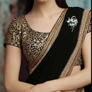 Mahi Rhodium Plated Green and White Crystals Cute Deer-Shaped Saree Pin / Wedding Brooch for Women (BP1101134RGre)