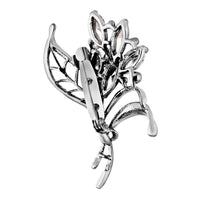 Mahi Blue and Pink Crystals Studded Bouquet Saree Pin Brooch for Women (BP1101174RBluPin)