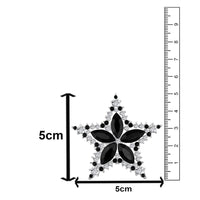 Mahi Black and White Shiny Crystals Studded Twinkling Star Brooch Saree Pin for Women (BP1101175RBla)