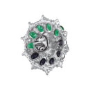 Mahi Gleaming Multicolor Crystals Saree Pin Brooch for Women (BP1101177RMul)