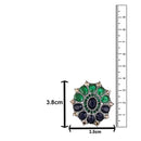 Mahi Gleaming Multicolor Crystals Saree Pin Brooch for Women (BP1101177RMul)