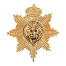 Mahi Crown and Roaring Lion-Shaped Wedding Brooch / Lapel Pin for Men (BP1101182G)