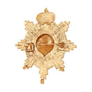 Mahi Crown and Roaring Lion-Shaped Wedding Brooch / Lapel Pin for Men (BP1101182G)