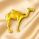 Mahi Elegant Camel-Shaped Gold-Plating Brooch Lapel Pin Blazer, Suit, Kurta, (BP1101243G)