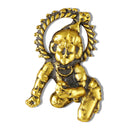 Mahi Ethnic Divine Bal Krishna Design Antique Gold-Plated Unisex Brooch Lapel for Saree, Kurta, Blazer, Sherwani & Puja Wear (BP1101246G)