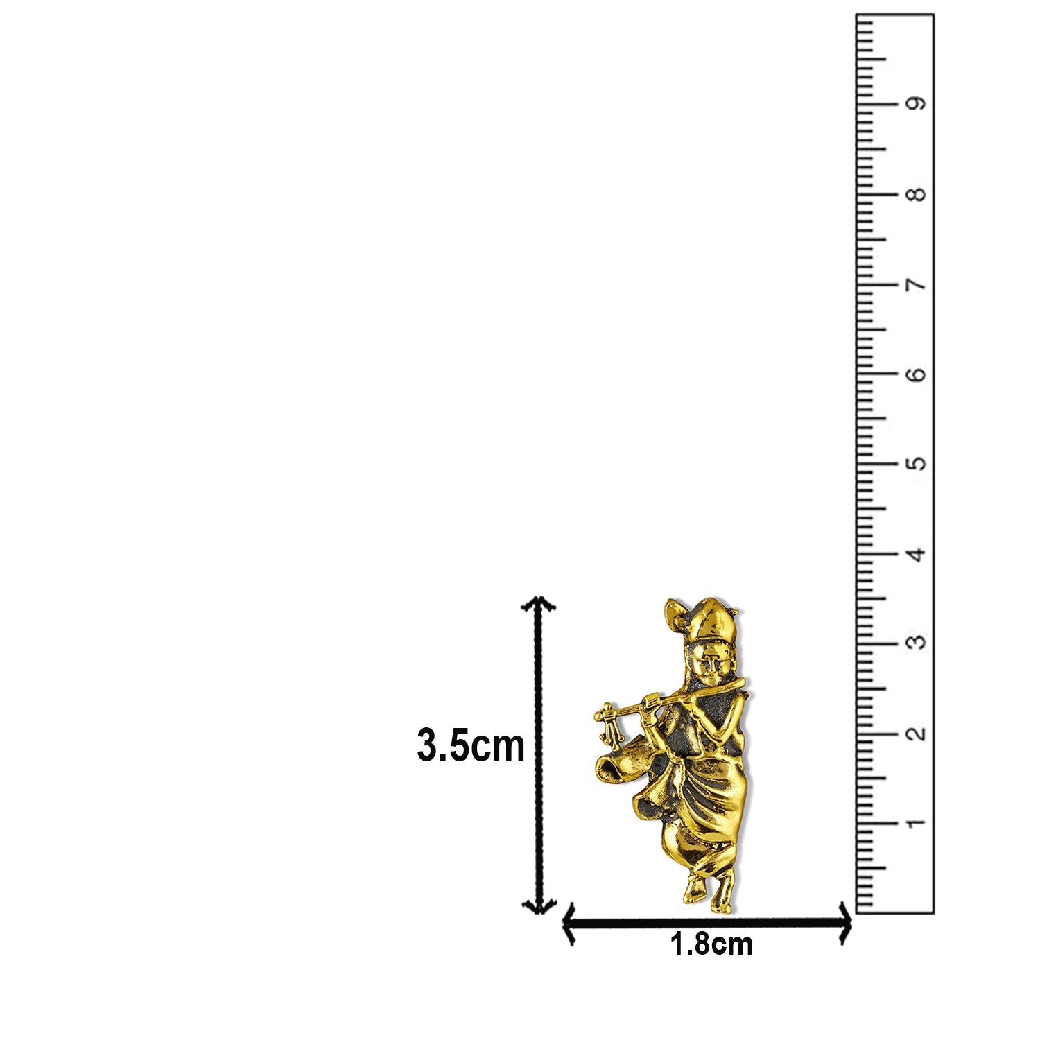 Mahi Divine Lord Krishna Flute Design Antique Gold Plated Unisex Brooch Pin | Ethnic Lapel Pin for Blazer, Kurta, Saree & Dupatta | Traditional Indian Jewelry (BP1101247G)