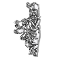 Mahi Divine Lord Krishna Flute Design Oxidised Rhodium Plated Unisex Brooch Pin | Ethnic Lapel Pin for Blazer, Kurta, Saree & Dupatta | Traditional Indian Jewelry (BP1101248R)