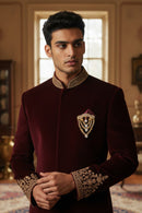 Mahi Regal Cascade Gold-Tone Triple Layered Teardrop Crystal Studded Kurta Sherwani Wedding Brooch for Men (BP1101256GWhi)