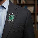 Mahi Green Crystals Stuffed Turtle-Shaped Lapel Pin / Brooch for Mens and Women (BP1101259RGre)
