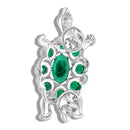 Mahi Green Crystals Stuffed Turtle-Shaped Lapel Pin / Brooch for Mens and Women (BP1101259RGre)
