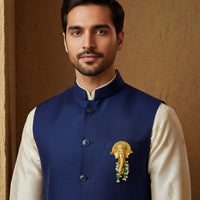 Mahi Gold Toned Religious Ganpati Brooch for Men & Women with Artificial Pearls | Sherwani, Blazer & Saree Pin (BP1101264GGre)