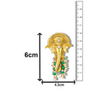 Mahi Gold Toned Religious Ganpati Brooch for Men & Women with Artificial Pearls | Sherwani, Blazer & Saree Pin (BP1101264GGre)