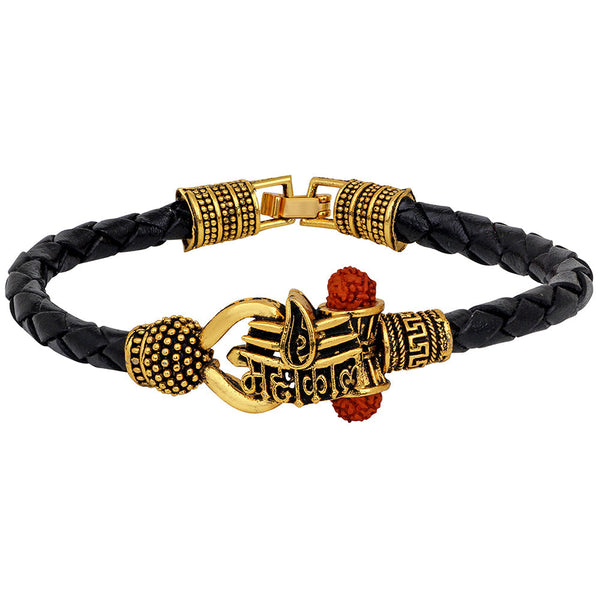 Darshana Jewels Gold Plated Rudraksha Bracelet