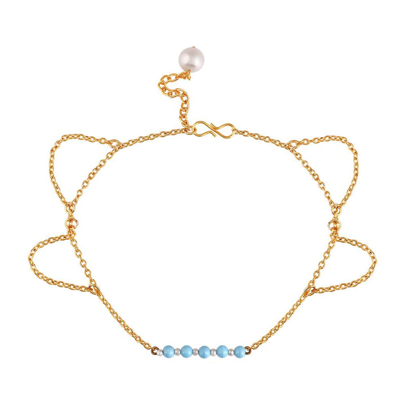 Mahi Simple and Elegant Lovely Adjustable Bracelet with Artificial Beads for Women (BR1101071G)