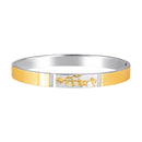 Mahi Stylish Golden & Silver Kada Mahadev ("??????") Engraved Religious Elegant Kada Bracelet for Men (BR1101094M)