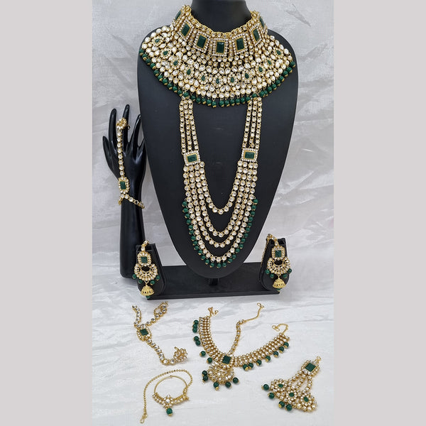 Gehana Mahal Gold Plated Timeless Indian Bridal Jewellery Green