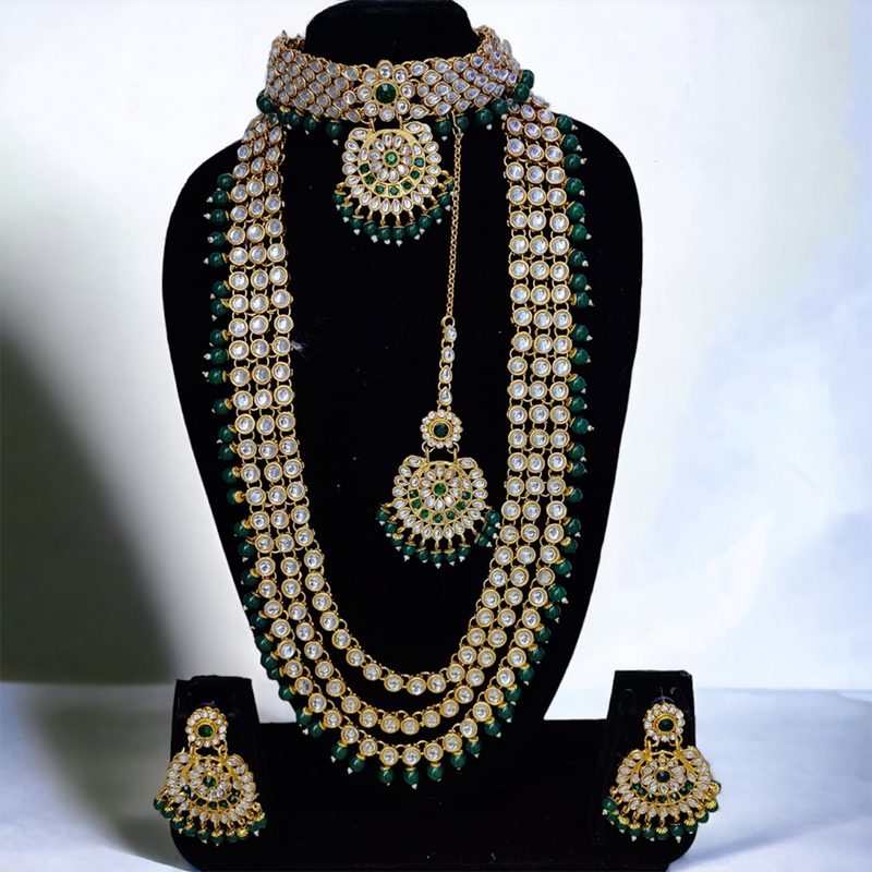 Gehana Mahal Gold Plated Jewels To Cherish On Your Special Day Green