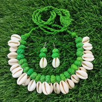 Bajana Lifestyle Handmade Shell Choker With Earrings For Women