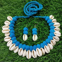 Bajana Lifestyle Handmade Shell Choker With Earrings For Women