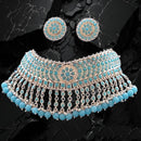 Bevy Pearls Classic Pota Stone And Beads Choker Necklace Set 