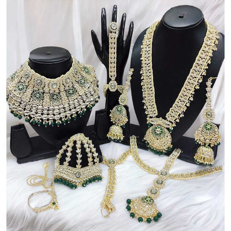 Gehana Mahal Classic Indian Bridal Jewels Green