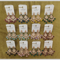 Dhwani Trendy Crystal Stone And Beads Dangler Earrings