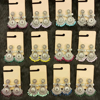 Dhwani Luxury Pota Stone And Pearl Dangler Earrings