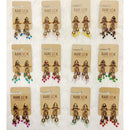Dhwani Luxury Pota Stone And Beads Dangler Earrings(Pack of 12)