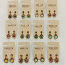 Dhwani Elegant Pota Stone And Pearl Dangler Earrings (Pack of 12)