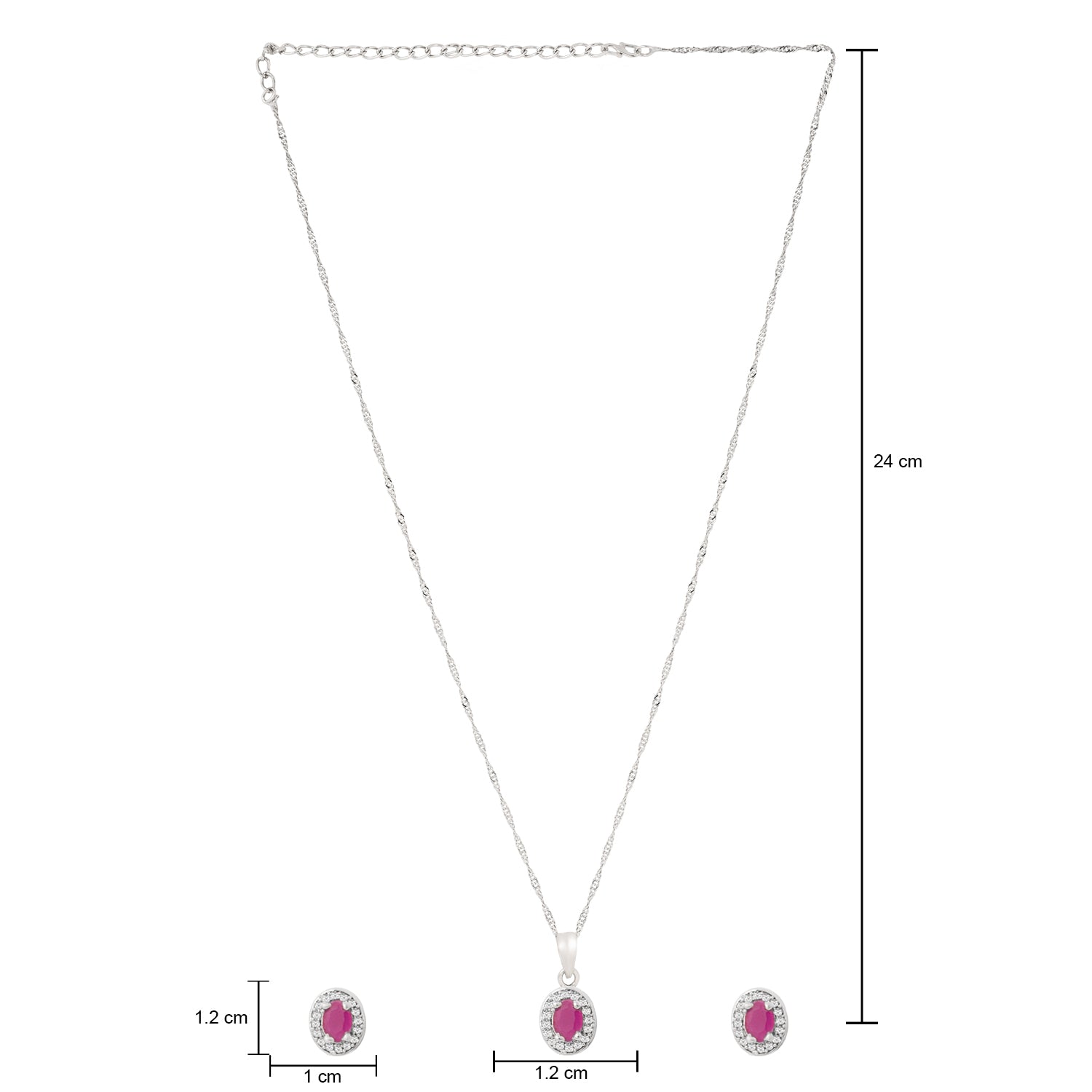 Etnico Latest Stylish Silver Plated CZ American Diamond Set For Women