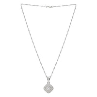 Etnico Silver Plated Cubic Zirconia American Diamond Set for Women