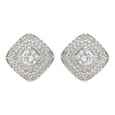 Etnico Silver Plated Cubic Zirconia American Diamond Set for Women