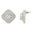 Etnico Silver Plated Cubic Zirconia American Diamond Set for Women