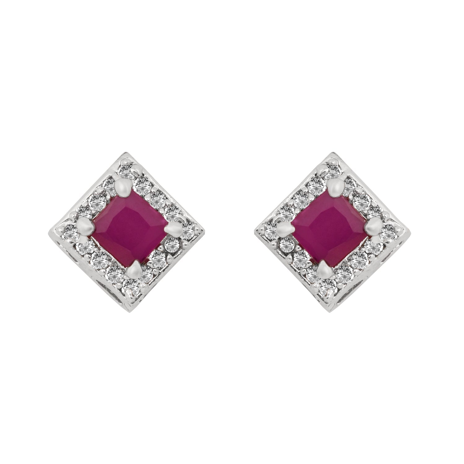 Etnico Latest Stylish Silver Plated CZ American Diamond Pendant Set For Women