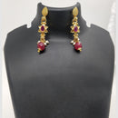 Chiccharm Jewellery Pota Stone And Pearl Brass And Copper Rajwadi Necklace Set