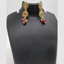 Chiccharm Jewellery Pota Stone And Pearl Brass And Copper Rajwadi Necklace Set
