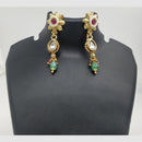 Chiccharm Jewellery Pota Stone And Pearl Brass And Copper Rajwadi Necklace Set