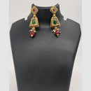 Chiccharm Jewellery Pota Stone And Pearl Brass And Copper Rajwadi Necklace Set