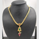 Chiccharm Jewellery Pota Stone And Pearl Brass And Copper Rajwadi Necklace Set
