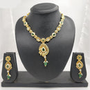 Chiccharm Jewellery Pota Stone And Pearl Brass And Copper Rajwadi Necklace Set