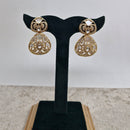 Chiccharm Jewellery Classic Polki Kundan Stone Hanging Earrings
