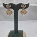 Chiccharm Jewellery Classic Polki Kundan Stone Hanging Earrings