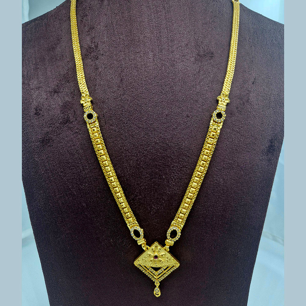 Chiccharm Jewellery Brass And Copper Rajwadi Long Necklace Set