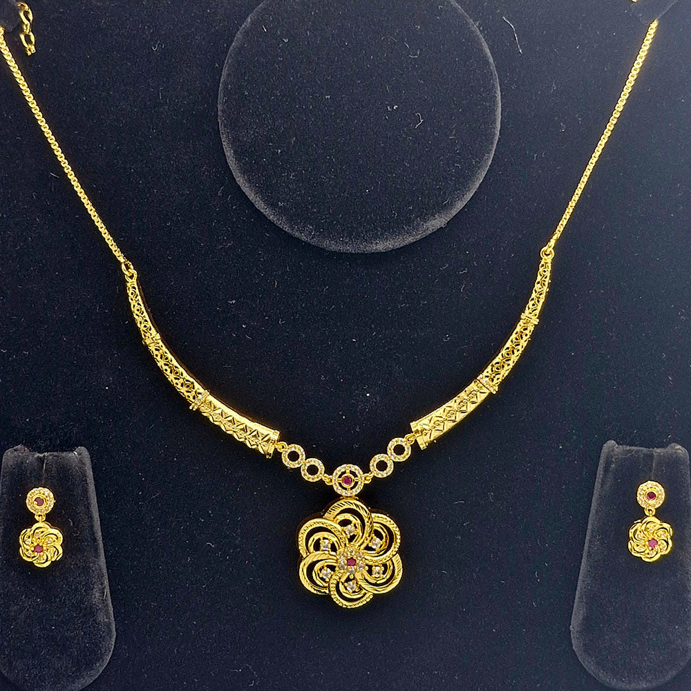 Chiccharm Jewellery Brass And Copper Rajwadi Necklace Set