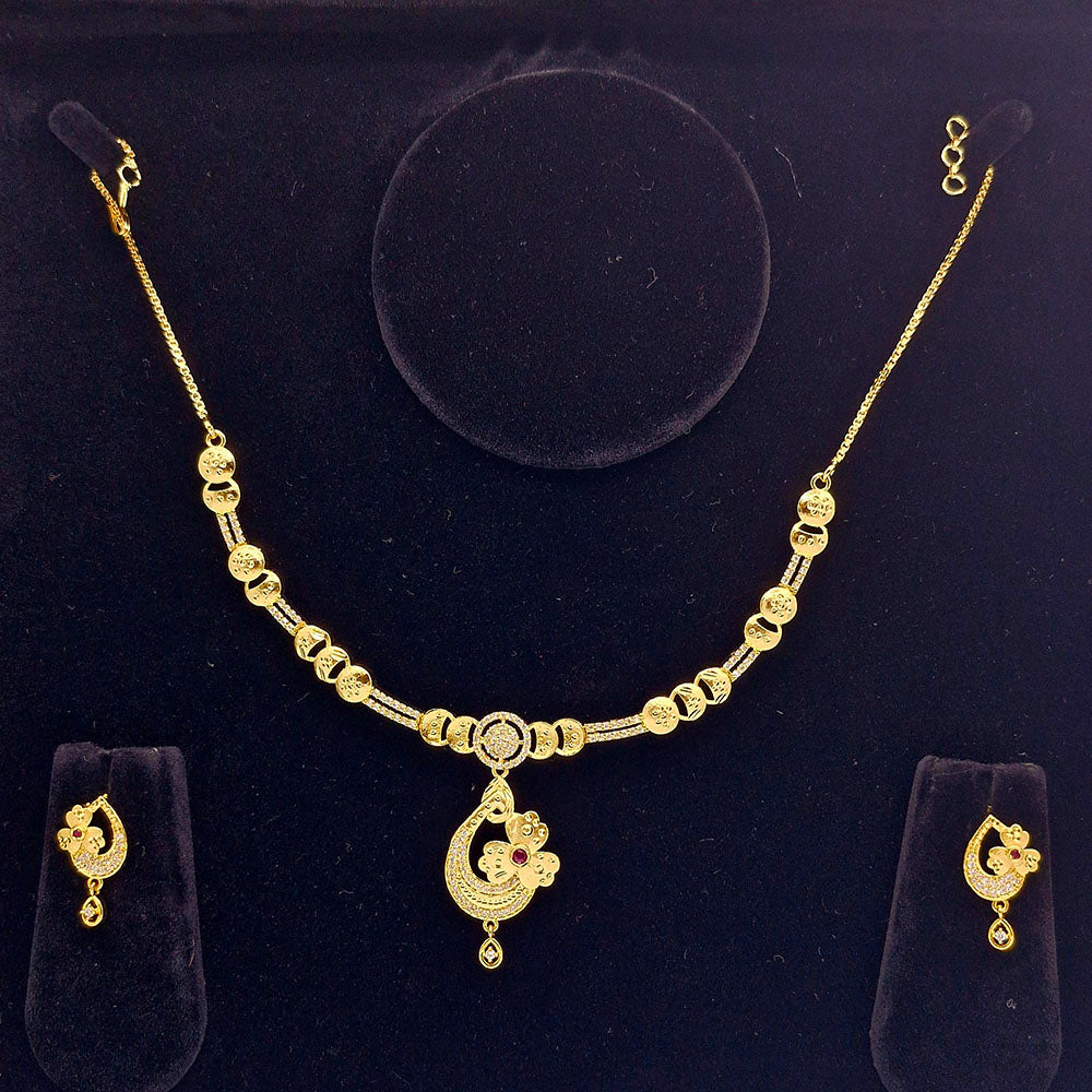 Chiccharm Jewellery Brass And Copper Rajwadi Necklace Set