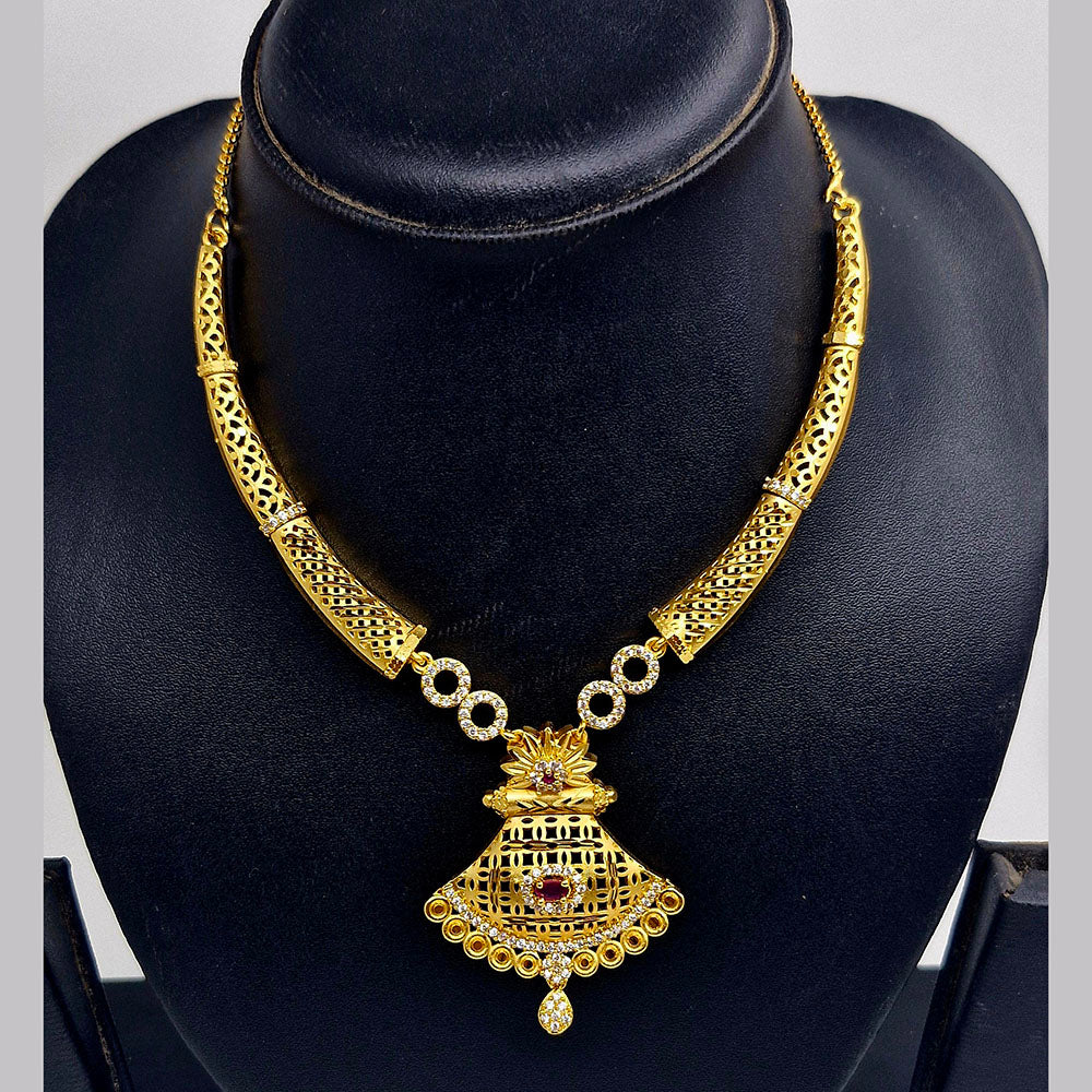 Chiccharm Jewellery Brass And Copper Rajwadi Necklace Set